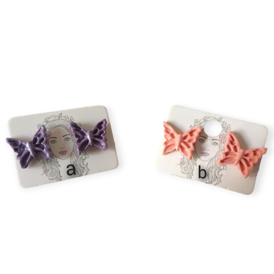 Pointed Wing Butterfly Stud Earrings | Our Market
