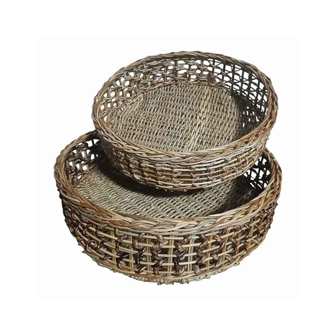 Round Tray S/2 Mesh without Lining | Our Market