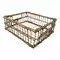 rectangular woven basket tray with hollow handles